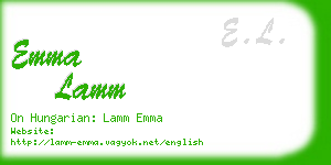 emma lamm business card